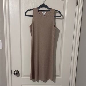 Nine West Ribbed Tank Dress - Tan